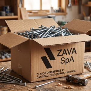 Clavos de 4 Pulgadas - Caja 25 Kilos